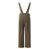 Calça Vintage Estilo Americano com Alça Removível Unissex Versátil Roupa de Trabalho Perna Larga Reta Casual de Alta Qualidade