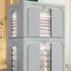 Caja de almacenamiento de acero de color sólido, organizador de ropa plegable, gabinete para mudanzas y cambios de temporada, caja Baina, caja de almacenamiento de juguetes transparente