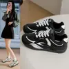 Novos Tênis de Treino Retrô Alemães da Primavera e Outono para Mulheres Versáteis Sola Fina Fitness Sapatos de Plataforma de Fundo Plano Sapatos Esportivos Casuais Tendência para Mulheres
