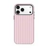 Gran stock de fundas de teléfono de manzana con película brillante, funda protectora de dos en uno a rayas para iPhone 17 Pro Max