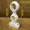Soporte para barra de cortina de madera maciza de estilo antiguo Barra romana 35 accesorios base simple y doble montaje lateral superior soporte fijo de doble código