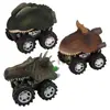 Coche de Dinosaurio con Resorte Pintado a Mano Simulación Todoterreno Mini Dinosaurio Modelo Cognitivo de Ciencia y Educación Modelo de Coche de Juguete de Dinosaurio