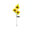 Luz solar de jardín montada en el suelo, luz impermeable para exteriores de girasol de jardín y césped, luz decorativa con diseño de flor de mariposa de 7 puntas