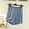 Primavera e Verão modal cintura elástica orelha de madeira solto perna larga shorts casual versátil Esporte Dança calças femininas