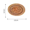 Tapete Térmico Doméstico Trançado de Rattan, Tapete Anti-Queimadura para Panela, Tapete para Tigela, Tapete para Mesa de Jantar Resistente a Altas Temperaturas, Tapete Resistente ao Calor para Prato, Porta-Copo, Suporte para Bule
