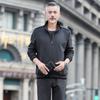 Conjunto de Roupa Esportiva para Meia-Idade e Idosos Primavera e Outono Masculino Tamanho Grande Corrida Casual Moletom Conjunto de Duas Peças para Pai Imprimível