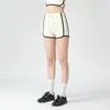Conjunto de Top Corto y Shorts Color Block Estilo Puro Deseo Transpirable Secado Rápido Ropa para Tenis, Correr, Fitness para Mujer