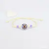 Ventas Directas Transfronterizas desde el Fabricante: Pulsera de Flores Secas de Vidrio Estilo Estrella de Mar con Encaje de Gipsofila Fresca y Dulce con Flores Naturales Reales
