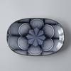 Plato Cerámico Forma Denier de 10 Pulgadas Estilo Japonés con Color Bajo Vidriado, Plato para Snacks, Plato Ovalado Doméstico Simple Amazon