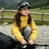 Chaqueta cortavientos para niña de doble cremallera de comercio exterior, nueva chaqueta elegante de otoño 2026, ropa infantil de moda, chaqueta de montañismo