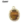 WT-P1991 Colar Brincos Artísticos Diy para Menina Feito à Mão Diy Pedra Multicolor Zircônia Micro Borda Pingente