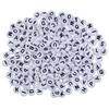 Comércio exterior transfronteiriço acrílico 4*7mm oblato DIY furo passante contas de letras acessórios de joalheria contas soltas