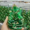 Madre Verde Tíbet Doro Bodhisattva Guanyin Santa Madre de la Salvación Buda Resina Vidrio Estatuillas Pequeñas de Buda Cercanas a Artesanías Adornos Buda