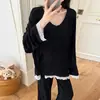 Pijama de Nuevo Estilo 2026 para Mujer, Primavera y Otoño, Mangas Murciélago con Encaje, Cuello en V, Conjunto Casual Holgado de Dos Piezas de Modal para el Hogar