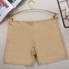 Calça de segurança processada feminina anti-exposição Seda de Gelo sem costura levanta bumbum fina lingerie duas em uma leggings de três pontos femininas