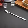 Fabricante original cuchara para remover café de acero inoxidable estilo japonés con mango largo cuchara creativa para miel cuchara para postre y helado cuchara de bar
