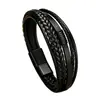 Pulsera tejida de cuero multicapa retro simple de gran venta transfronteriza, moderna y versátil, popular en Europa y América, disponible a precios bajos para venta al por mayor