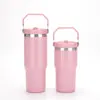 Taza para coche Stanley transfronteriza con asa portátil, termo de acero inoxidable 304, 30 oz, taza con boquilla para coche