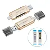 Lector de tarjetas USB 3.0 tipo C SD TF doble cabezal dos en uno para teléfono móvil lector de tarjetas multifunción computadora tableta