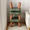 Taburete Pequeño para el Hogar, Taburete Bajo para Sala de Estar, Asiento Creativo para Niños, Reposapiés de Sofá Resistente y Duradero, Taburete de Madera Maciza para Cambiar Zapatos