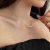 Collar explosivo de plata esterlina S925 estilo coreano para mujer, con diseño de circón y diamantes en fila tachonados de estrellas, exquisita cadena de clavícula en forma de V de alta calidad.
