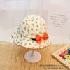 Chapéu de Bebê Menina Primavera e Verão Estilo Oeste Fofo Chapéu de Pescador Chapéu de Bebê Estilo Princesa Laço Chapéu de Sol Infantil