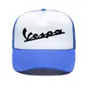Serie de estampado de letras Vespa grupo de gorra de red de esponja estudiantes compran gorra de pico de pato impresión de LOGO personalizado moda hombres y mujeres