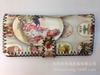 Nueva cartera de impresión hecha a mano escénica para estudiante mujer graffiti retro estilo étnico PU