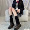 Meias Felpudas para Mulheres no Outono e Inverno com Botas de Neve Coberturas de Pé Tricotadas com Fio Grosso para Aquecimento no Inverno Meias de Cano Alto Y2K