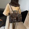 Bolso Tote Portátil Vintage de Alta Gama para Mujer 2024 Nuevo de Moda Simple para Ir al Trabajo Bolso de Axila Mochila Casual