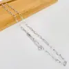 Aço Inoxidável Aço Titânio Corrente O Cruzada Corrente Semi-Acabada Corrente DIY para Colar Artesanal Corrente da Clavícula Material para Joias Oval