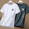 Verano Nuevo Suelto Cuello Redondo Seda de Hielo Manga Corta Secado Rápido Transpirable Camiseta Delgada Fresca para Hombre