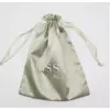 Bolsas Pequeñas de Tela con Cordón Personalizadas, Bolsas de Seda para Pelucas, Bolsas de Poliéster con Cordón para Cosméticos, Bolsas de Satén a Prueba de Polvo para Joyería