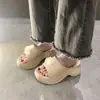 Sandalias de Playa de Moda Famosas en Internet 2026 Verano Exterior Suela Gruesa Que Aumentan la Altura de Moda Florales Elegantes Chanclas para Mujer