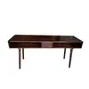 Mesa de Manicure Retro de Madera Maciza Estilo Americano, Individual o Doble, Estación de Manicure Simple con Aspiradora, Juego de Mesa y Silla para Manicure, Modelo Económico