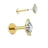 Conjunto de Brincos de Aço Inoxidável Mais Vendido da Amazon, Piercings de Lábio com Zircônia, Brincos de Luxo Leve, Conjunto de Brincos, Venda Direta Atacado de Fábrica