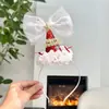 Nuevo Sombrero de Navidad Pinza para el Pelo con Lazo para Niñas Adorno de Falda de Encaje Blanco Accesorios de Pinza para el Pelo de Fiesta de Navidad