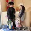 Mochila Coreana Moderna y Cool para Niños y Niñas Estilo Occidental Mochila de Gran Capacidad para Estudiantes de Primaria Nueva Moda Mochila Infantil con Cordón
