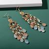 Pendientes exóticos con borlas y cuentas para mujer, estilo bohemio, retro, exagerado, largos, estilo étnico, distintivos.