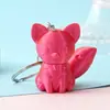 Múltiples Colgantes de Llavero de Animales Realistas Impresos en 3D, Figuras Modelo Articuladas Móviles de Oso y Zorro