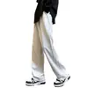 Pantalones deportivos casuales de otoño e invierno para hombre, holgados y modernos, pantalones deportivos versátiles de pierna recta con forro polar para hombre