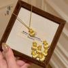 Tienda de Oro Jin Yan Mismo Estilo Arena Dorada Diamante Cepillado Bolsa de Bendiciones Collar Nuevo Estilo Chino Estilo Lujo Ligero Cadena de Lana Versátil para Mujer