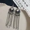 Nuevos Pendientes Largos con Borlas Retro de Estilo Étnico Bohemio Pendientes Exagerados de Alta Gama Femeninos para Mujer