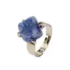 Accesorios Transfronterizos Anillo de Piedra Natural Cruda Piedra Natural Amatista Anillo Chapado en Oro Cristal Irregular Joyería Sencilla