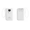 Novo Power Bank Compacto de Carregamento Super Rápido de 22,5W no Atacado com Cabo Embutido 20.000 mAh Fonte de Alimentação Móvel de Capacidade Super Grande