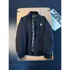 Jaqueta Harrington estilo americano com gola alta e zíper, jaqueta de beisebol casual masculina para primavera e outono, corta-vento para atividades ao ar livre