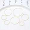 Pendientes de aro redondos geométricos simples chapados en oro cobre pendientes colgantes material para joyería hecha a mano DIY accesorios