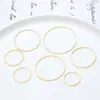 Pendientes redondos geométricos simples chapados en oro real pendientes material para joyería hecha a mano DIY accesorios