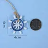 Corda de Cânhamo Decorativa DIY Mediterrânea Pequeno Pingente Criativo Mini Decoração de Parede Acessórios Feitos à Mão Barco de Pesca Âncora Pingente para Jardim de Infância