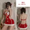 Lingerie Sexy Personalizada Uniforme de Natal Tentação Inverno Camisola de Pelúcia Ano Novo Camisola com Suspensórios Casal Flertando